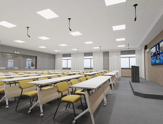 眩光測(cè)試中的教室UGR（統(tǒng)一眩光值）