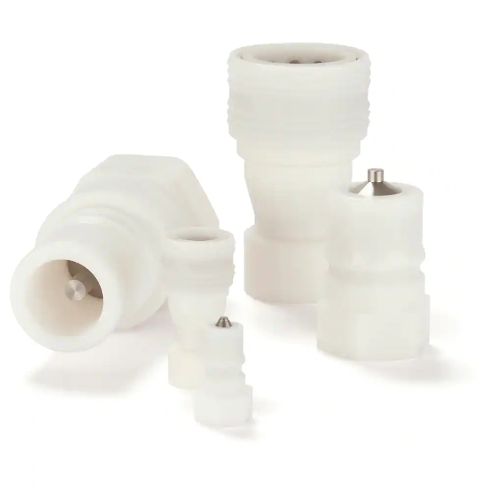 派克70系列快換接頭，使用熱塑材料制造，符合ISO7241-1-B標(biāo)準(zhǔn)結(jié)構(gòu)