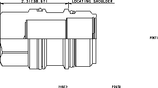 口1到口2打開，口3堵塞 插孔堵頭（插裝閥堵頭）